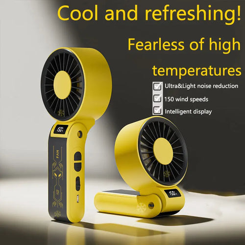 2025 Portable High Speed Fan Mini Fan 3000Mah Rechargeable Battery USB Fan Foldable Handheld Fan for Outdoor Fan