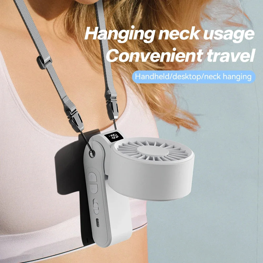 2025 Portable High Speed Fan Mini Fan 3000Mah Rechargeable Battery USB Fan Foldable Handheld Fan for Outdoor Fan